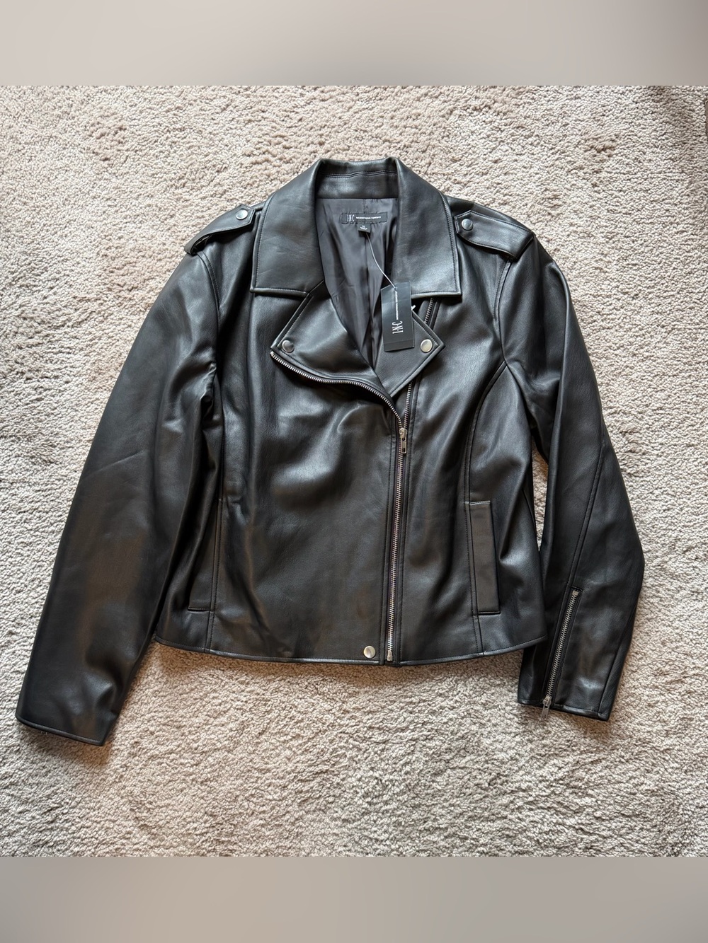 Faux Leather Jacket Womens XL NWT